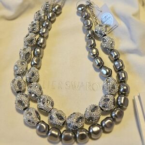 Swarovski Silver and Metallic Necklace